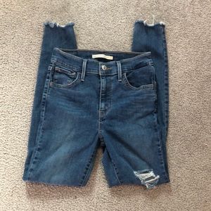 Levi’s 720 High Rise Super Skinny Distressed Jeans